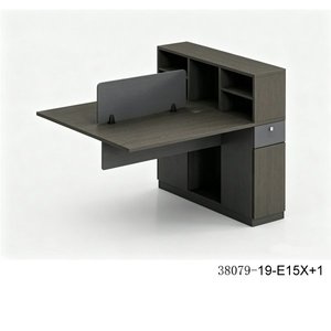 Escritorio de Oficina Moderno Independiente con Gabinete de Almacenamiento 38079-FS24, Escritorio Modular de Madera para Uso Comercial - Product Image 2
