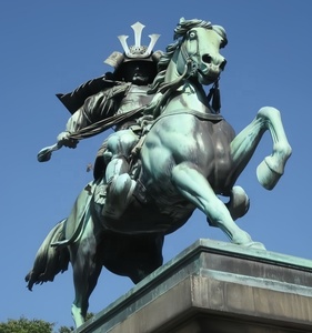 Sculpture de samouraï japonais réaliste en bronze coulé en métal de grande taille, personnalisée, soudée, pour jardin extérieur - Product Image 6