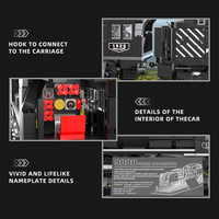 Real Restore Train Briques de construction High-Tech Railway Pacific Steam Train aux États-Unis Building Block Jouets éducatifs