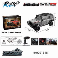 Voiture RC tout-terrain 1:43 entièrement proportionnelle, double commande 2,4 GHz et application, portée 40 m, lumières LED, rechargeable Type-C, vitesse réglable