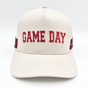 Casquette de baseball en coton à 5 panneaux, haute qualité, personnalisée, avec broderie, double bande, style trucker, pour le jour du match, vente en gros - Product Image 4