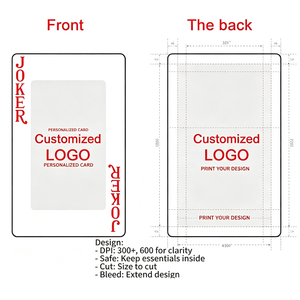 Baraja de Cartas de Póker Personalizadas de Lujo, de Papel, PVC, Plástico, Impermeables, con Logotipo Personalizado, Impresión a Todo Color, para Juegos de Casino - Product Image 4