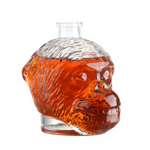 Botella <span class=keywords><strong>de</strong></span> Vidrio Transparente <span class=keywords><strong>de</strong></span> 200 ml <span class=keywords><strong>con</strong></span> <span class=keywords><strong>Forma</strong></span> <span class=keywords><strong>de</strong></span> Cabeza <span class=keywords><strong>de</strong></span> Mono para Licor, Vino, Whisky, <span class=keywords><strong>Vodka</strong></span>, Bebidas Energéticas, <span class=keywords><strong>Forma</strong></span> Cuadrada, 750 ml, 500 ml, Envase para Agua y Frutas - Product Image 1