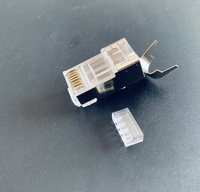 UTP-Conector de red Ethernet modular Cat5e Cat6 Cat6a RJ45 con conector de cristal 8P8C, accesorios