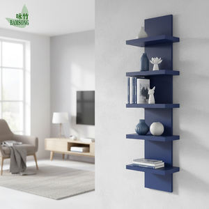 Étagère murale flottante verticale à 5 niveaux, multifonctionnelle, pour pot de fleurs, salon, salle de bain, <span class=keywords><strong>chambre</strong></span> à coucher, moderne - Product Image 3