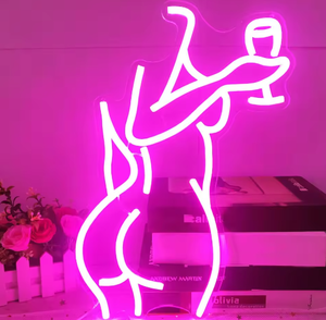 Letreros de neón <span class=keywords><strong>LED</strong></span> para mujer sexy <span class=keywords><strong>con</strong></span> transformador y control remoto para decoración de fiestas, barra de diseño de dormitorio, luz de cuerpo sexy de neón - Product Image 4