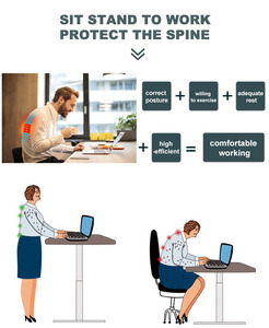 Meest Populaire Ergonomische Smart Office <span class=keywords><strong>Home</strong></span> Metalen Gemotoriseerde Lift Bureau Elektrische Staande Computertafel Met Hoogteverstelling - Product Image 3