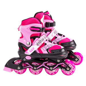 Personnalisé 4 tailles réglables enfants rose bleu avec roues clignotantes Offre Spéciale patins à roues alignées - Product Image 4