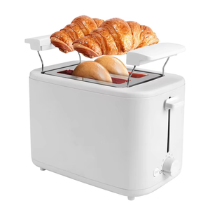 Tostapane elettrico a 2 fette con fessura Extra-ampia e Auto spenta per bagel pani cialde uso Hotel - Product Image 5