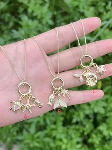 Ocean-themed Jewelry Accessories Zircon Jewelry Styles Link <b>Chain</b> Design Small Pendant Necklace - Product Image 1