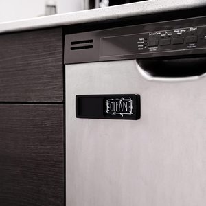 Autocollant magnétique pour lave-vaisselle, noir et argenté, étanche, moderne, pour réfrigérateur, pour la cuisine - Product Image 4