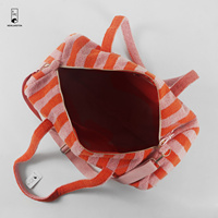 Haute capacité géométrie rayé serviette tissu Bowling sac voyage sac polochon mode femme costume d'affaires sac