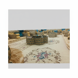 Juego de sofás de suelo árabe en forma de L personalizable, muebles de sala de estar de diseño Majlis marroquí con opción árabe en forma de U - Product Image 2