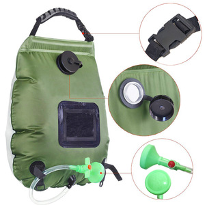 Bolsa de ducha solar portátil de 20L, material de PVC plegable, impermeable y duradero, adecuada para acampar y hacer senderismo al aire libre - Product Image 1