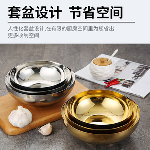 Stainless Steel Bowl 16cm Gold Finish For Home And Restaurant Use - Product Image 4