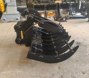 Attaches de construction pour excavatrice RSBM, râteau à racines avec pouce - Product Image 3