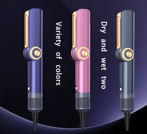 เครื่องจัดแต่งทรงผม 2-in-1 แบบเป่าผมเปียกและแห้ง แผ่นเซรามิกความเร็วสูง จอ LCD ไดร์เป่าผมไฟฟ้า ปลอดภัยสำหรับใช้ในบ้าน ภาษาอังกฤษ - Product Image 1