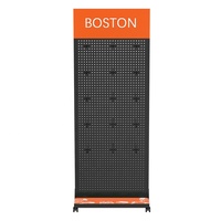 Rak Display Ponsel Portabel Modern Universal untuk Toko Ritel, Stand Display Aksesoris Logam dengan Pengait Gantungan