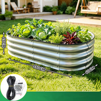 Kits de jardinières surélevées en métal pour légumes et fleurs, bacs de plantation au sol