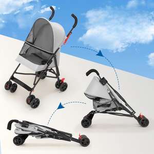 Cochecito Plegable <span class=keywords><strong>para</strong></span> Mascotas, <span class=keywords><strong>Perros</strong></span> Pequeños y Gatos, Ligero y Portátil, con Malla Transpirable y Ruedas Amortiguadoras - Product Image 2