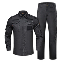Uniformes de sécurité personnalisés par le fabricant, en polyester rip-stop durable, chemises et pantalons tactiques, camouflage, entraînement en plein air, mission 728