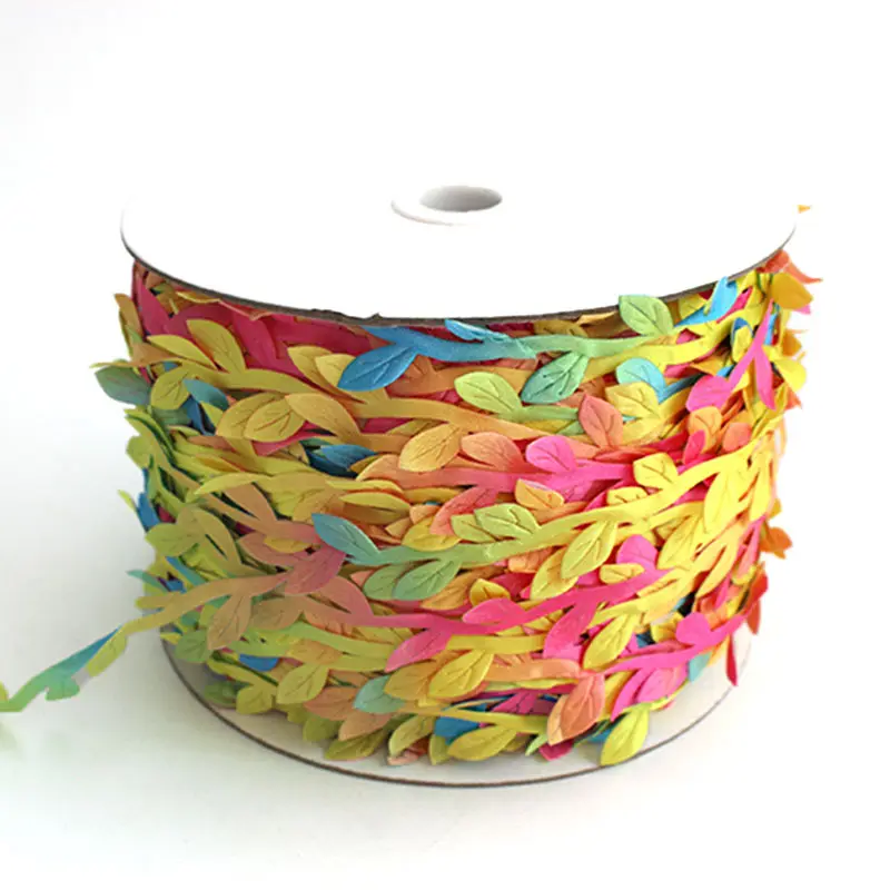 Lá Nhân Tạo Màu Hoa Mây Giáng Sinh Vui Vẻ Ribbon Handmade Trang Trí Vải Hoa Mây Phụ Kiện Trang Trí