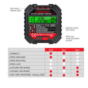 HABOTEST Circuito Elétrico Automático Polaridade Detector De Tensão GFCI <span class=keywords><strong>Outlet</strong></span> <span class=keywords><strong>Tester</strong></span> Tensão Display 90-250V Soquete <span class=keywords><strong>Tester</strong></span> Household - Product Image 3