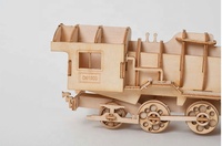 Vente en gros d'usine, modèle de train en bois 3D personnalisé, pas cher, puzzle, ODM, OEM, nouveau kit de puzzle en bois DIY, jouets artisanaux pour enfants