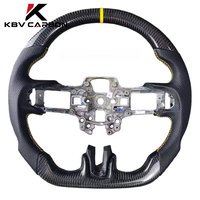 Volant sport en fibre de carbone KBV pour Mustang GT (2015-2023 S550) 2 branches 35 mm Grip Flat Bottom