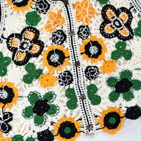 Gilet floral ajouré à mini-perles, haute qualité, style décontracté, idéal pour superposer – Meilleure vente