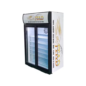 Meisda SC105L çift camlı kapı tezgah üstü soğutucu 105L ticari meşrubat sergileme buzdolabı - Product Image 6