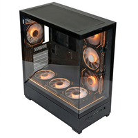 Boîtier d'ordinateur de jeu en verre trempé B1301, châssis de tour moyen ATX Micro-ATX Mini-ITX, armoire de bureau RGB