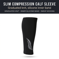 Manchon de compression mince pour mollet, tricoté à compression graduée, avec bande en silicone, anti-transpiration, protection complète des jambes, unisexe, pour la course à pied