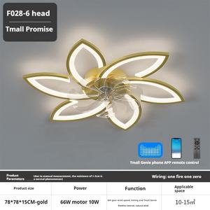 Ventilateur <span class=keywords><strong>de</strong></span> plafond LED moderne sans lame <span class=keywords><strong>de</strong></span> 25 pouces avec lumière 90W Plafonnier encastré en ABS à gradation infinie Télécommande - Product Image 5