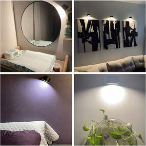 <b>Battery</b> Powered LED Rotatable <b>Wall</b> Lamp Magnetic Rechargeable Dimmable Touch <b>Light</b> for Reading and Decor - Product Image 4