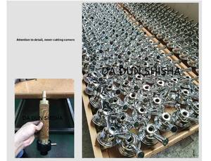 Modern Glass <b>Hookah</b> Set Aluminum Hose Smoking <b>Pipe</b> 67 cm Portable Water <b>Pipe</b> for Lounge and Retail - Product Image 5