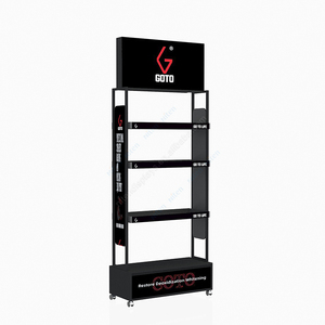 ชั้นวางโลหะเคลื่อนที่สำหรับร้านทำผมแบบมีล้อและชั้นวาง สำหรับจัดแสดงสินค้าแชมพูและผลิตภัณฑ์ร้านเสริมสวยสำหรับขายส่ง - Product Image 2