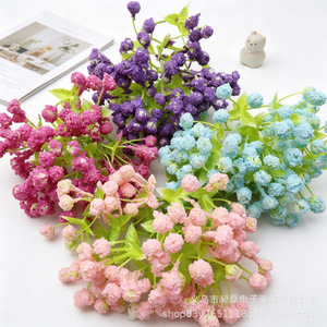 Fleurs artificielles en mousse de gypsophile 10 cm, haute simulation, pour décorations de mariage DIY - Product Image 4