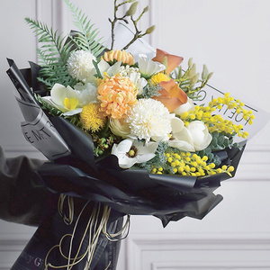 Fábrica Shinewrap Venta al por mayor de papel de regalo de flores de película mate con texto <span class=keywords><strong>en</strong></span> inglés papel de embalaje de floristería elegante papel translúcido - Product Image 3