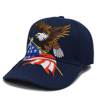 USA Drapeau Aigle Casquette de Baseball 3D Broderie Logo Personnalisé Chapeau de Sport Américain Gorras Réglable Blanc Noir Durable Hommes Adulte