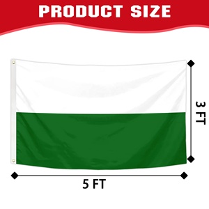 Bandera de Poliéster Personalizada de la Saxonia Alemana, 3x5 pies, Impresa Digitalmente, para Decoración de Festivales de Herencia - Product Image 2