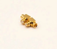 Connecteur Jack Coaxial RF SMP-KWB2A-1, Tête Femelle SMP, Angle Droit 90 Degrés, Plaqué Or, Soudé, 50 ohms