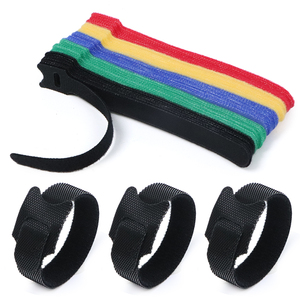 12x125mm Self-Adhesive Double Nylon Cable Ties Fireproof Back-to-back <strong>Hook</strong> <strong>Loop</strong> Storage <strong>Straps</strong> For Home Office Classroom - Product Image 2