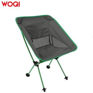 Chaise pliante d'extérieur Woqi 71X53X53cm, structure en aluminium, tissu Oxford, chaise de camping de jardin, vert clair, portable et compacte - Product Image 2