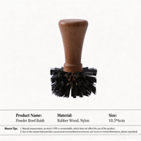 Brosse à café écologique durable avec logo personnalisé, en bois massif, pour le nettoyage des machines à café