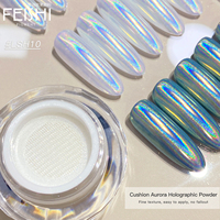 Poudre de pigment chromée de luxe pour nail art, effet miroir magique holographique
