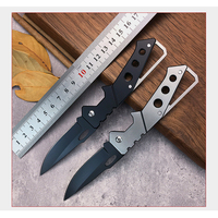 Couteau pliant de camping en acier inoxydable 3Cr13, design personnalisé de qualité usine, manche en acier inoxydable, pointe tombante, pour la chasse