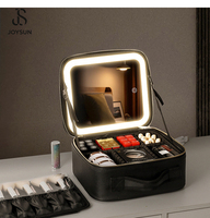 Valise de maquillage JOYSUN de haute qualité, grande capacité, étanche, avec miroir à LED, organiseur de voyage