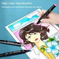 24-48 couleurs Art peinture croquis dessin marqueur stylo à base d'alcool double conseils marqueur stylo pour étudiants fournitures scolaires