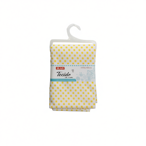 Tessuto a Pois Ilan 100x150cm Giallo con Ricami a Pois Materiale per Artigianato - Product Image 2